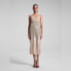 A.L.C $695 Danielle Sequin Embellished Midi Dress ‘cleo’